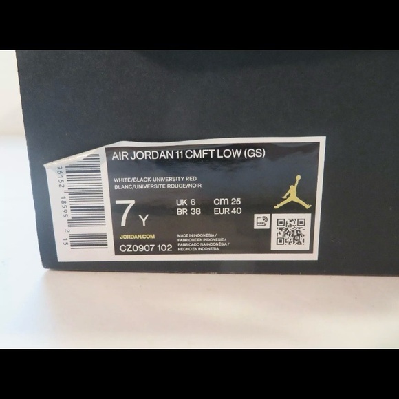 New w/ Box Air Jordan 11 CMFT Low GS Kids sz 7Y Concord-Bred CZ0907-102 - Picture 10 of 10